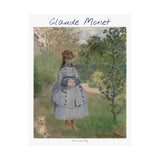 Girl with Dog | Titled | Satin Poster