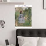 Girl with Dog | Titled | Satin Poster