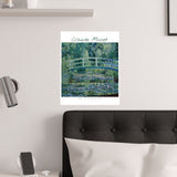 Lilies and Bridge | Titled | Satin Poster