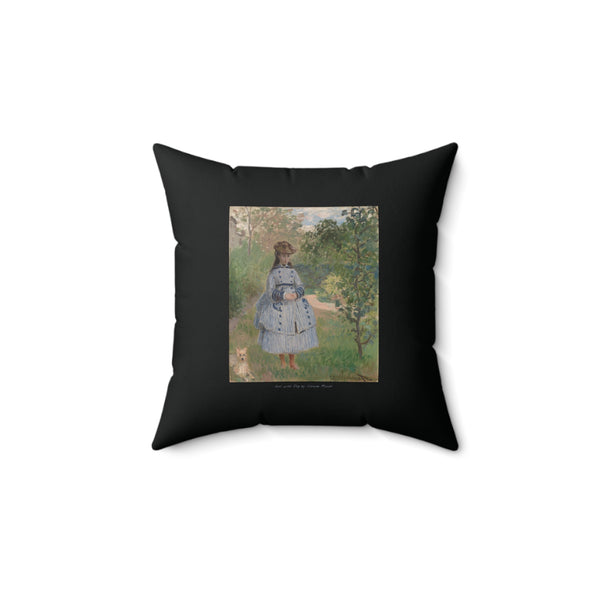 Girl with Dog | Pillow