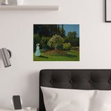 Lady in the Garden | Satin Poster