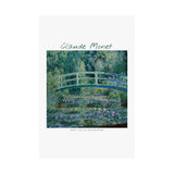 Lilies and Bridge | Titled | Satin Poster