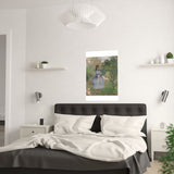 Girl with Dog | Satin Poster