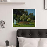 Lady in the Garden | Satin Poster