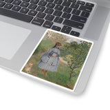 Girl with Dog | Sticker