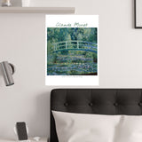 Lilies and Bridge | Titled | Satin Poster