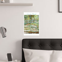 Water Lily Bridge | Titled | Satin Poster