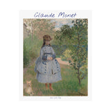 Girl with Dog | Titled | Satin Poster