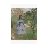 Girl with Dog | Satin Poster