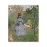 Girl with Dog | Satin Poster