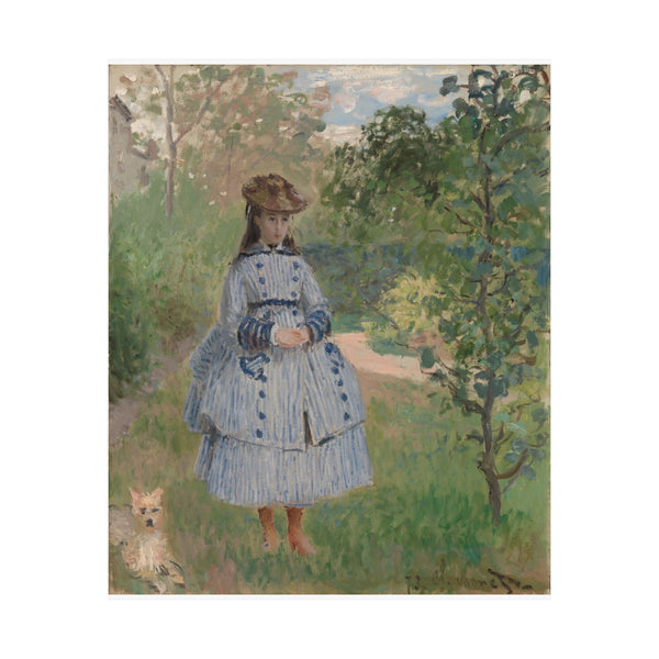 Girl with Dog | Satin Poster