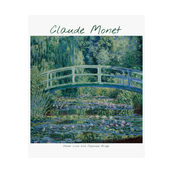 Lilies and Bridge | Titled | Satin Poster