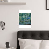 Lilies and Bridge | Satin Poster