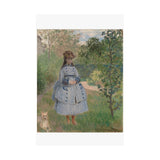 Girl with Dog | Satin Poster