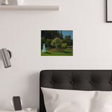 Lady in the Garden | Satin Poster